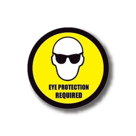 Ergomat 20in CIRCLE SIGNS - Eye Protection Required DSV-SIGN 400 #0123 -UEN